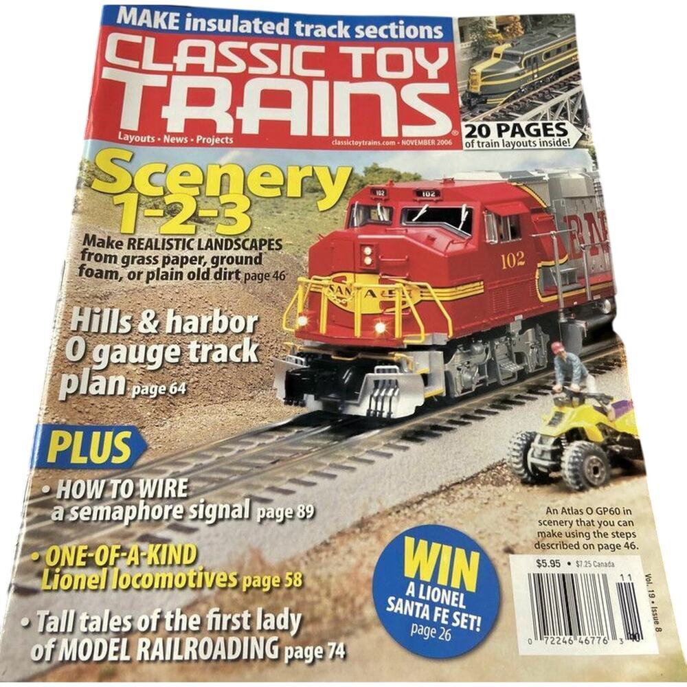 Classic Toy Trains November 2006 Scenery 1 2 3 Realistic Landscapes Hills Harbor